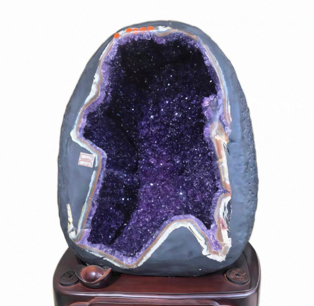 Uruguayan Amethyst Geode Bowl - Natural Crystal Vessel Sculpture