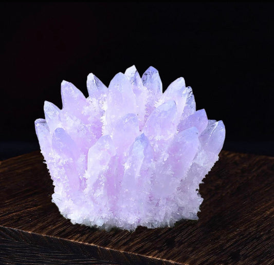 Lavender Dawn Amethyst Aura Cluster