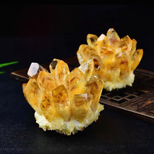 Natural Golden Citrine Quartz Cluster